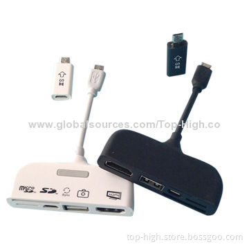 Micro USB Host OTG SD/TF Card Reader MHL to HDMI/HDTV Adapter for SamsungNew
